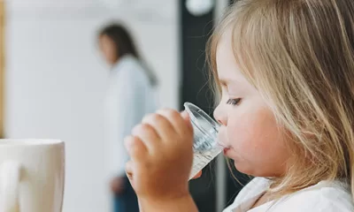 Kid drinking water