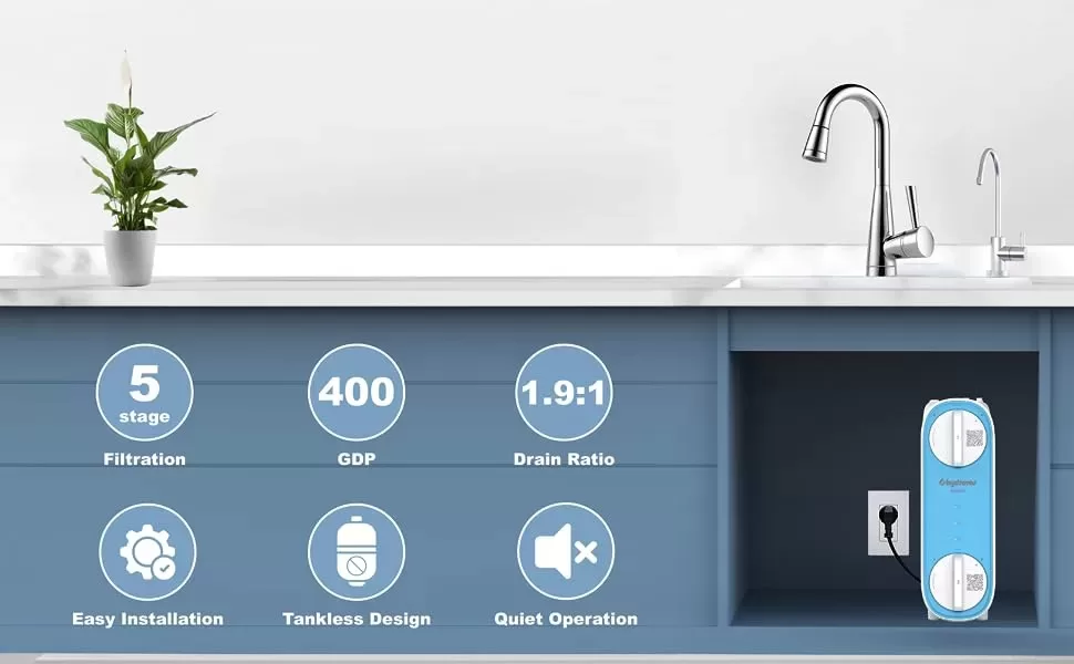 Hydrovos 400 GPD reverse osmosis system features